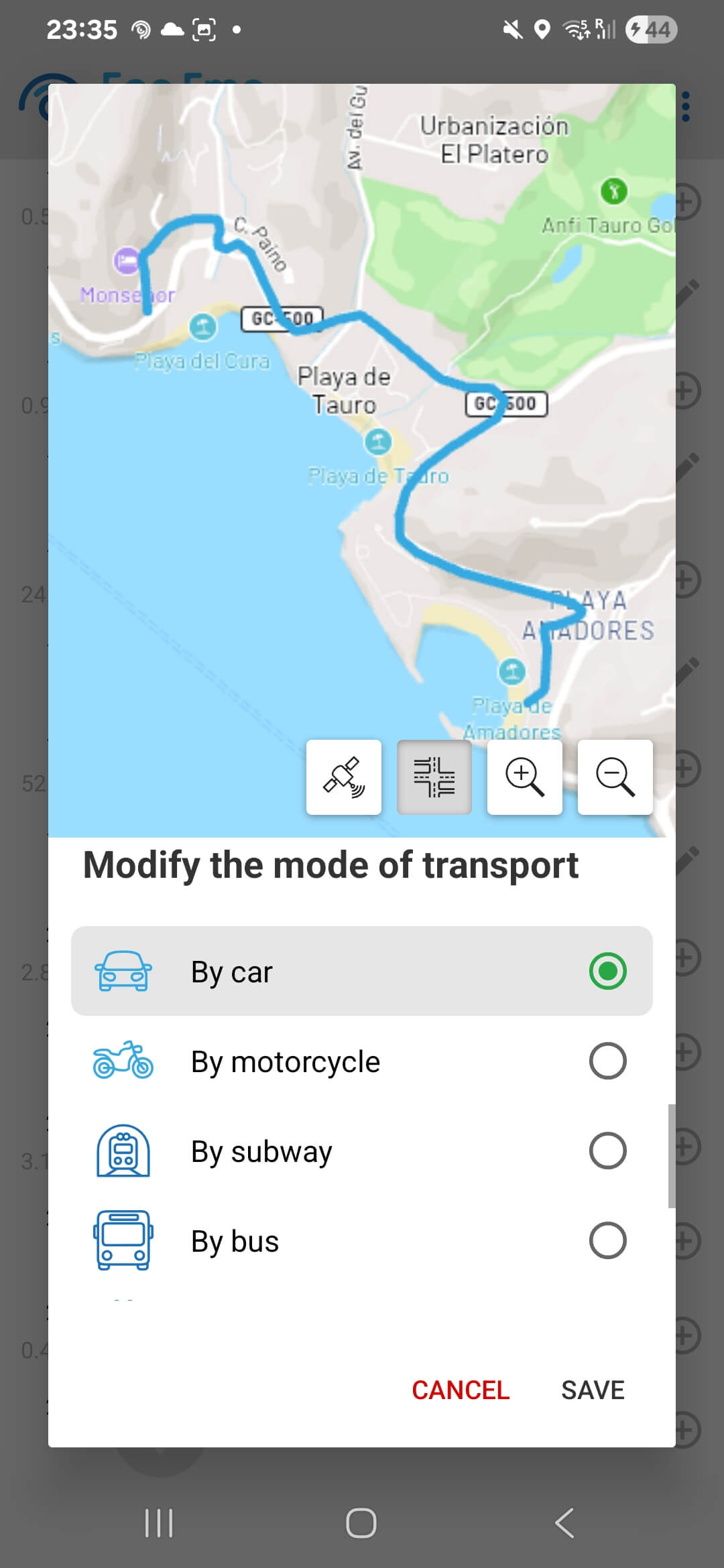 Eco Emo Tracker app screenshot